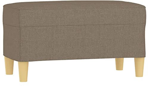 vidaXL Sitzbank, Multifunktionale Bank Polsterbank, Bettbank mit Holzbeinen, Flurbank Fußhocker für Wohnzimmer, Modern, Taupe Stoff