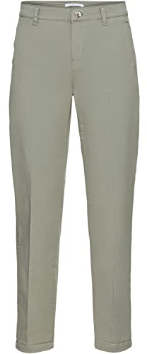 MAC Jeans Pantalones chinos Turn Up para mujer, verde oliva, 44W