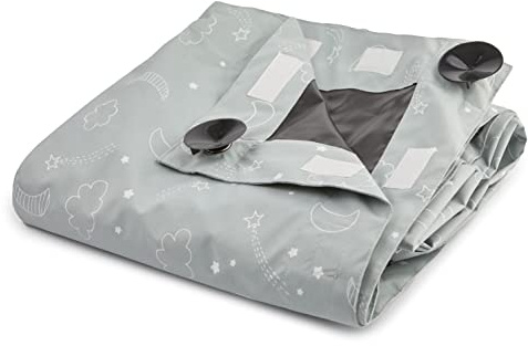 Snooze PortaBlind, Portable Kids Baby Blackout Curtain Blind in Grey (130 x 180 x 0.5 cm)