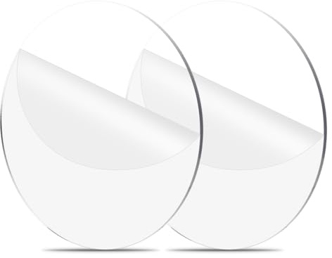 2 Stück Kuchenplatte Transparent Acryl Rund, 15cm Acrylscheiben, Tortenunterlage, 3mm Dick Acrylplatte für Cake Board