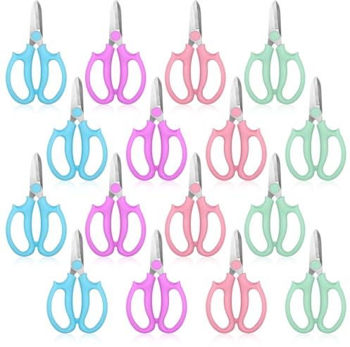 16Pcs Floral Scissors for Fresh Flowers Floral Cutters Cutting Scissors Shears Stainless Steel Flower Shears for Gardening Flowers Arrangement, Trimming Plants