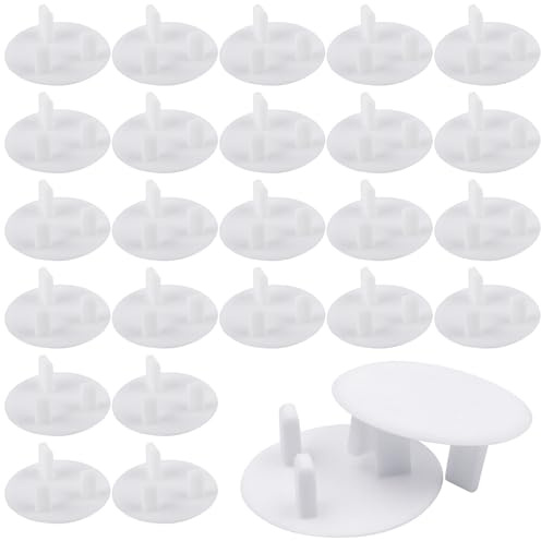 SGYKJ 50 Pcs Plug Socket Covers UK, Plug Covers for Sockets UK, Safety Plugs for Sockets UKs, Safety Socket Cover Guards Caps for Home and Office