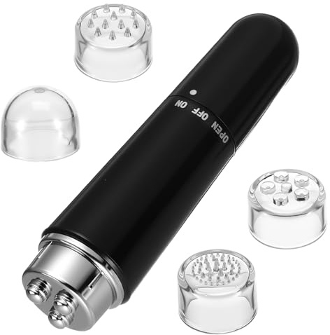 HAPINARY Electric Facial Neck Massager Multifonctionnel pour Soins Du Visage Yeux Appareil de Sculpteur et Nettoyage Profondeur Outil Électrique de Beauté avec Placage Métallique Noir