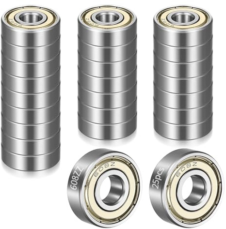 25 Pcs Roulement a Billes 608zz, Roulements à Billes à Gorge Profonde en Métal, Roulements à Rouleaux de Précision à Double Joint pour trottinettes, patins en ligne, skateboard(8mm x 22mm x 7mm)