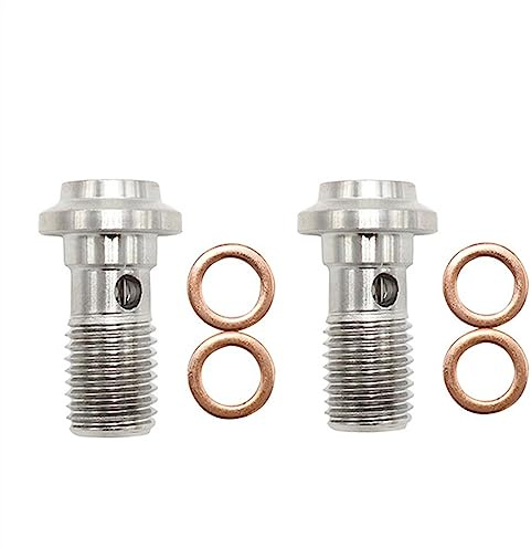 Schraubenteile Universal 304 Edelstahl Motorrad Bremssattel Bolzen Entlüftungsschraube Nippel M10X1,0 MM/1,25 MM Für Für Yamaha(2pcs m10*1.25 B)