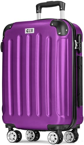 POSH Valigia media in ABS - Trolley rigido leggero 65x45x25 cm - Bagaglio da viaggio da 62L con serratura a combinazione - Rigida da 3 kg con ruote piroettanti a 360° - Ideale per viaggi di 7 giorni