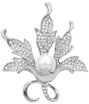 Spilla di diamanti Spilla femminile Corpetto Donna Fibbia Accessori Costume(Blue,White)