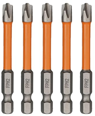 Destornillador especial ranurado en cruz, destornillador de electricista FPH2 de aleación de acero con magnetismo para interruptor de enchufe y disyuntor, juego de 5 piezas, color naranja