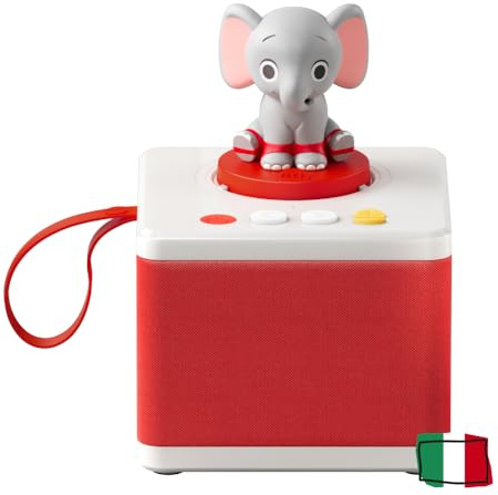 FABA - White Storytellers - Music Box for Children, Sound Speaker with Sound Character Ele the Elephant, Educational Game, Content from 3 Years and Up