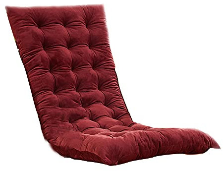 OMKMNOE Sitzkissen Gartenstuhlauflage, Indoor Outdoor Stuhlauflagen Hochlehner-Auflage Sitzauflage Kristall Samt Terrasse Sessel Deckchair Liege Rocking Stuhl Pad 120X48x10cm,Rot,48 * 150cm