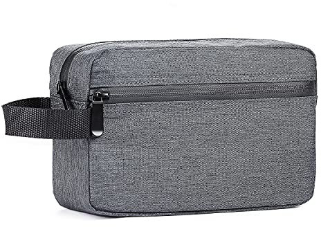 Kulturtasche für Herren, Etercycle Reise Kulturbeutel tragbare Kosmetiktasche Wasserabweisend Rasierentasche für die Reise mit Griff Großer Stauraum (Grau)