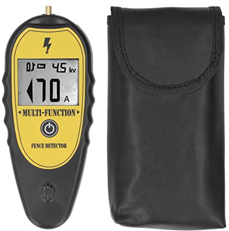 Spannungsprüfer, berührungsloser Spannungsprüfer aus ABS-Kupfer 200 bis 15000 V, Elektrozaun-Tester, Multi-Licht-Spannungserkennung,15 kV, LCD-Bildschirm für landwirtschaftlichen Elektrozaun-Spannung