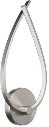 EGLO LED Wandleuchte Palozza 1, gebogene Wandlampe für innen | Wandbeleuchtung aus Metall in Nickel-Matt, Wohnzimmerlampe, Flur-Lampe warmweiß