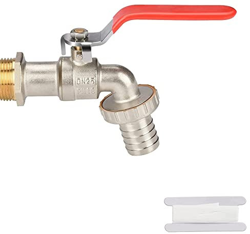 Noosverl Premium Wasserhahn 1 Zoll aus Messing rost und frostsicher, Kugelhahn frostsicherer Kugelhahn für Garten, Waschmaschine, Regentonnen