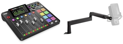 RØDE RØDECaster Pro II All-in-One Production Solution for Podcasting & Elgato Wave Mic Arm LP - Premium Low Profile Microphone Arm with Cable Management Channels