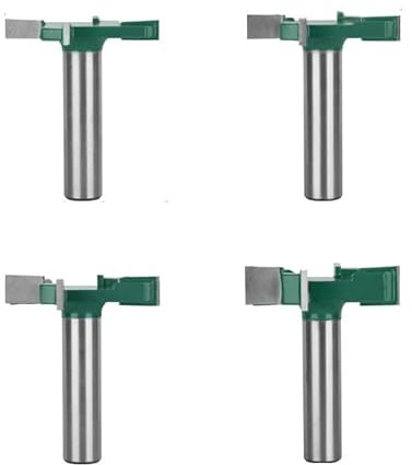1/4 Stück Vier Hartmetall Z4 & T Typ Schlitzfräser Fräser Holzbearbeitung Fräser for Holz Bit Stirnfräser Hartmetallschneider(4pcs 12mm shank)