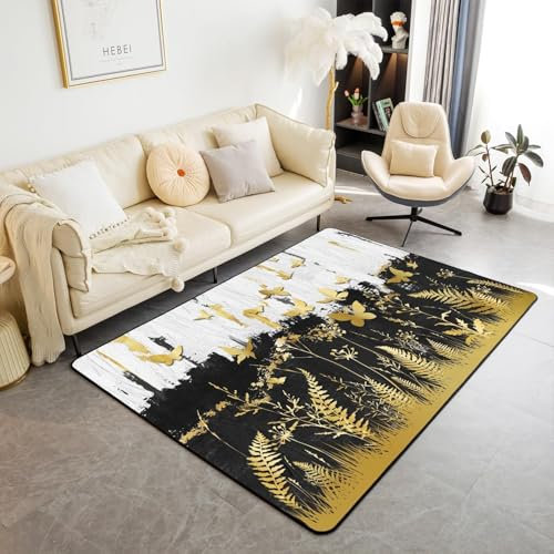 Tierischer Schmetterling Teppich Kinderteppich Wohnzimmerteppich Schlafzimmerteppich 3D-Gedruckter Superweicher Flanelltep 80 X 160 Cm - Leicht Zu Reinigendes, Weiches Polyester Mit Gu -50556099888674