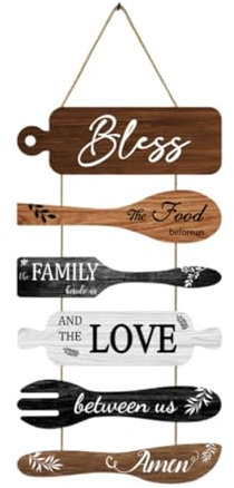 Kuntesetty Letrero de Madera para La Cocina, Placa de Pared, Diseño Rústico para El Hogar, a, Individual