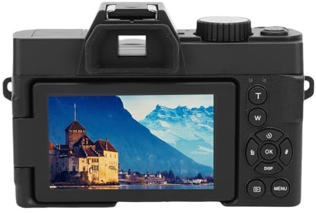 Fotocamera Mirrorless 4K 48MP, Fotocamera digitale con zoom 16X Scheda di memoria da 32 GB Fotocamere portatili da viaggio per riprese fotografiche Creatori di contenuti