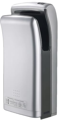 BESTXH SèChe-Mains Professionnel avec Filtre Hepa, SèChe-Mains éLectrique à Jet d'air pour Salles De Bains, SèChe-Mains Muraux à Double Lame 1800 W, pour Centres Commerciaux,Argent,Brushless