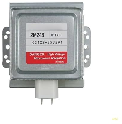 Magnetrón profesional for horno microondas 2M246-01TAG, pieza de horno microondas con textura metálica, apto for aplicaciones de calentamiento.