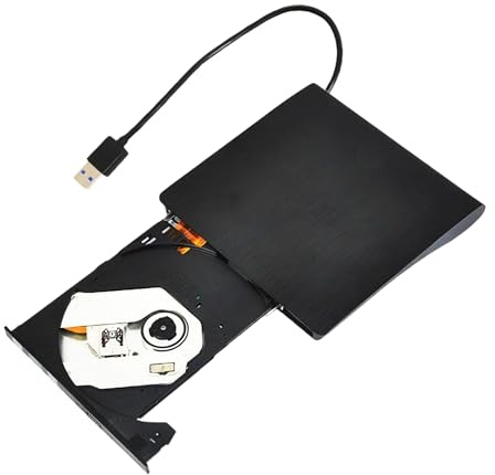 Unidad externa para ordenador portátil - USB 3.0 Plug and Play Lector de discos delgado - Velocidad de disco de transferencia de datos Plug and Play para ordenador portátil - Para casa, oficina