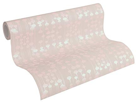 A.S. Création Vliestapete Life 4 Tapete Natürlich 10,05 m x 0,53 m 356904 35690-4, Beige, Rosa