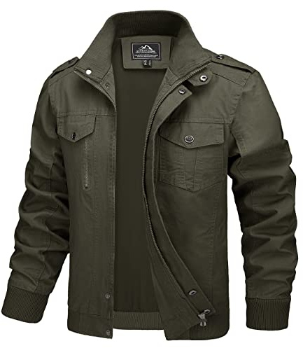 MAGCOMSEN Giubbino Uomo Giacca Leggero Primaverile Sahariana Uomo Estiva Tattica Militare Casual Autunno Giacca