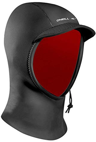 O'NEILL Youth Kids Junior Psycho 3mm Hood Red - Unisex - Visor - Anatomical Fit - Exterior: Smoothskin Material