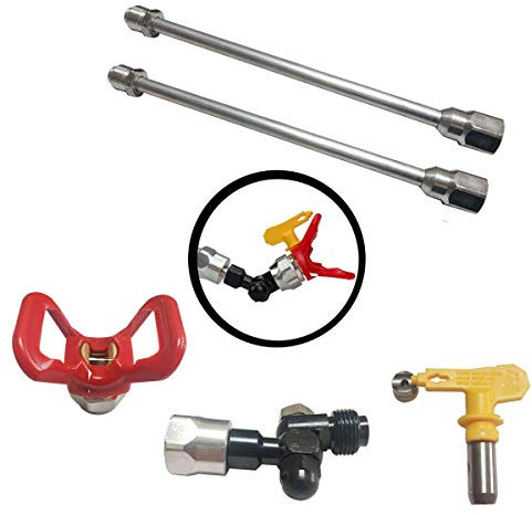 Verlängerungsstange 2 x 30 cm für Sprühpistole, Verlängerung, Sprühpistole, Sitzdüse, Düse und Universalkopf.