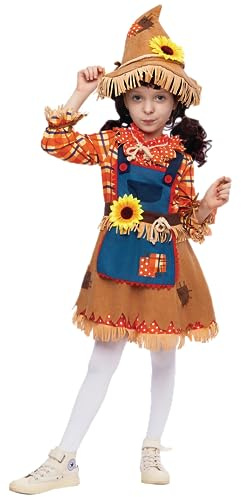 Spooktacular Creations Disfraz de espantapájaros de girasol para niñas para niños agricultores (niño (3-4 años))