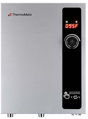 Tankless Water Heater Electric 18kW at 240 Volt, ThermoMate On Demand Instant Hot Water Heater Up to 4.4GMP, Self-Modulating Energy Saving for Residential Indoor Shower, Draw 76Amp