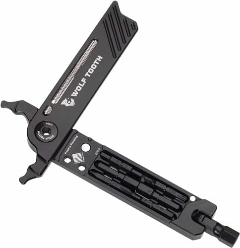 Wolf Tooth Multitool 8-Bit Pliers Schwarz | Wolf Tooth 8-Bit-Multifunktionswerkzeug mit 17 Funktionen, Aluminium- und Stahlkomponenten