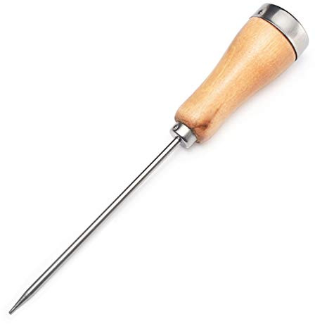 2 Stück Edelstahl-Eispickel mit Holzgriff, Eiswerkzeug für Zuhause, Küche, Bar, Restaurant, Party, 21,6 cm