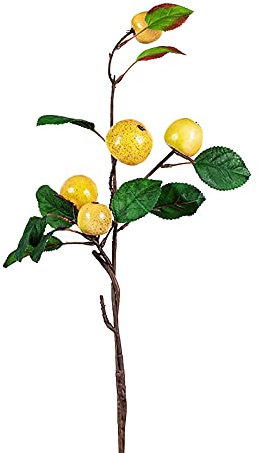 MCDSAJ Künstlicher Apfelbaumzweig, 45,7 cm, künstliche Apfelbäume, Früchte, Baumstiel mit Blättern für Weihnachten, Zuhause, Party, Garten