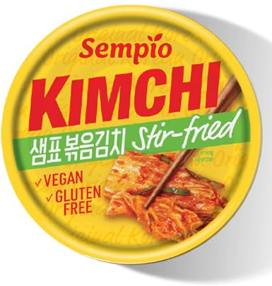 Kimchi in Scatola Sempio (Stir-Fried, 160g) - Autentico Cavolo Napa Coreano in Scatola. Vegano, Non GMO