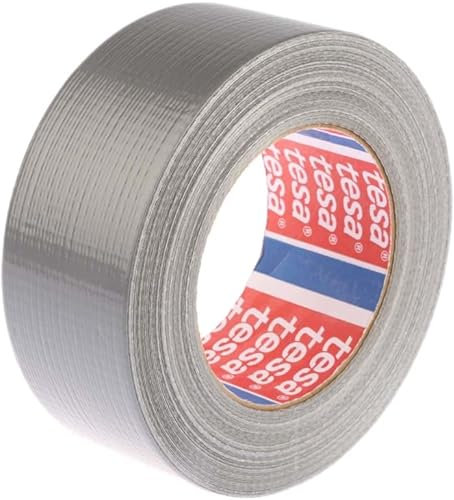 Tesa Nastro Americano Telato per Riparazioni Generiche, 4615 Professional Universale, Fissaggio, Imballaggio, Marcatura e Sigillatura - Per interni ed esterni - 50 m x 50 mm (Grigio)