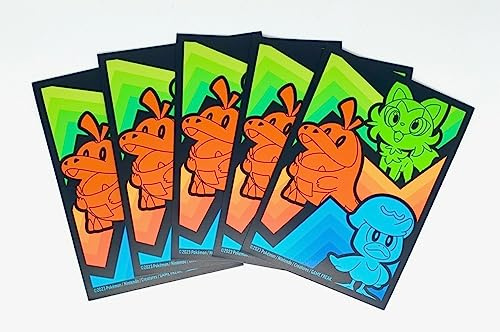 Pokemon Kartenhüllen – Paldea Evolved Elite Trainer Box – 65 Stück Packung – Fuecoco Sprigatito Quaxly
