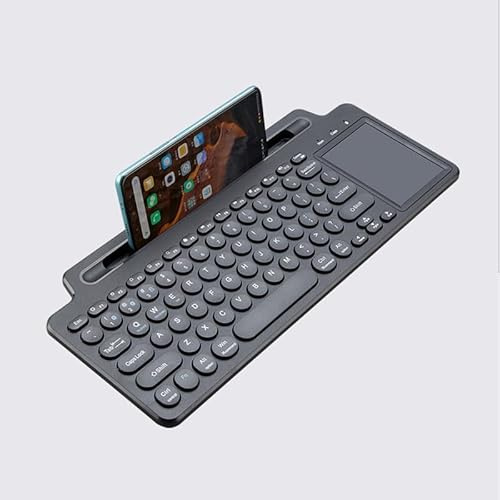 2.4G Teclado Bluetooth Inalámbrico con Número Touchpad& Ratón Ranura para Tarjeta Teclado Inalámbrico para iOS/Android Ordenador Portátil PC TV Box (con Panel táctil)