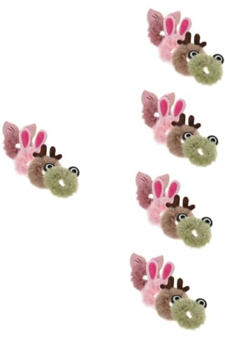 ABOOFAN 20stücke Teiliges Fuzzy Scrunchies Für Mädchen Süße Cartoon-haargummis Verschiedenen Designs Haaraccessoire Für Alltag Und Besondere Anlässe