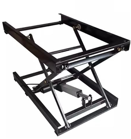 LAZRU Elevador Eléctrico para Mesa De Centro De 23 Pulgadas, Soporte Elevador De Tijera para Mesa De Comedor, Plataforma Ajustable En Altura, con Control Remoto con Cable