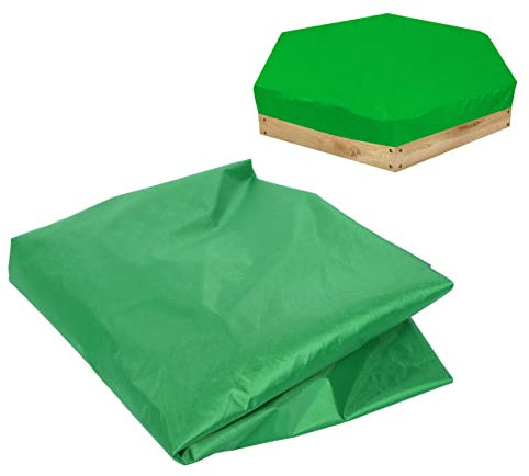 Cubierta para arenero,Cubierta Impermeable para Piscina con cordón para jardín (Verde)