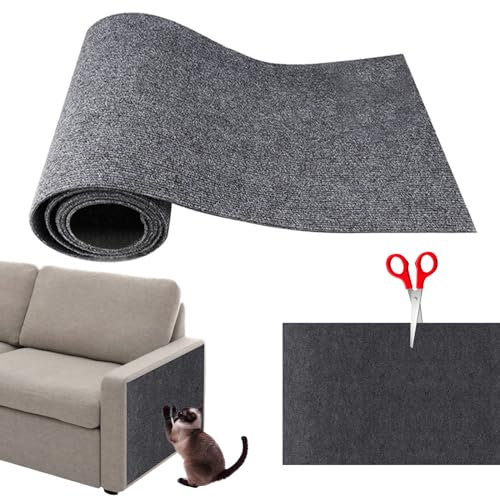 papasgix Kratzbrett Katze Selbstklebend Kratzmatte Kratzteppich für Katzen Kratzschutz Sofa Katze DIY Zuschneidbare Katzenkratzmatte Langlebig Schützt Teppiche, Sofas, Möbel