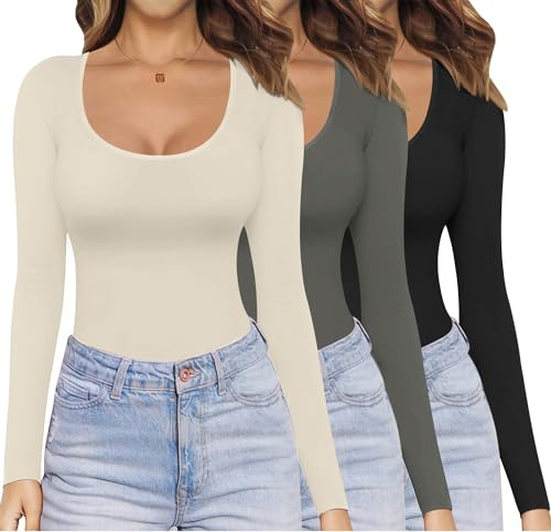 Ekouaer Chemise à Manches Longues Femme Haut Thermique Femme Manche Longue