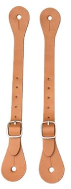 MiOYOOW 2 Stück Sporenriemen aus Leder, Verstellbare Stiefel Sporenriemen mit 6 Löchern für Männer und Frauen Reiter Cowboy Cowgirl