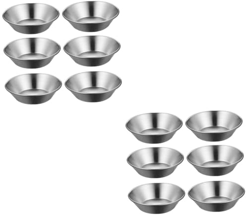 PHENOFICE 2sets Large Egg Tart Mould Baking Tin Non-Stick Portuguese Tartlet Cupcake Mold 6pcs*2