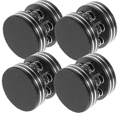 Uonlytech 4pcs Speaker Isolation Feet Spring Vibration Pads for Hifi Subwoofer and Amplifier, Black Turntable Stand Anti-skid Dampers for Home Audio Equipment