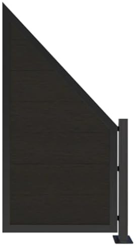 HORI Sichtschutz Rahmenzaun Komplettset WPC Zaun Robuster Windschutz Modernes Lamellenzaun Design Ideal für Garten & Terrasse Einfach zu Montieren 1.8 m - zum Aufschrauben - Anthrazit