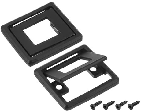 QUARKZMAN 2 Piezas De Tirador Empotrado, 1.3 Pulgada De Distancia Entre Agujeros, Tirador Oculto Empotrado Para Cajones, Alacena, 2 Pulgadas De Longitud, Negro