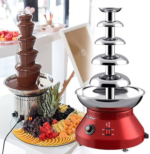 Macchina per fontana di cioccolato per feste, versatile per queso, caramelle, liquori, 4 livelli